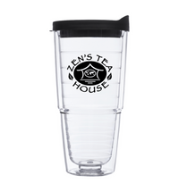 Thumbnail for Zen's 24 oz. Double Wall Solid Clear Orbit Acrylic Tumbler with logo
